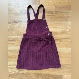 Art Class corduroy Maroon Overall Dress Medium 7/8